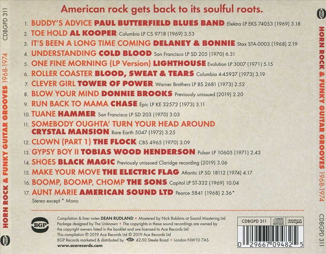Horn Rock & Funky Guitar Grooves 1968-74 cover art