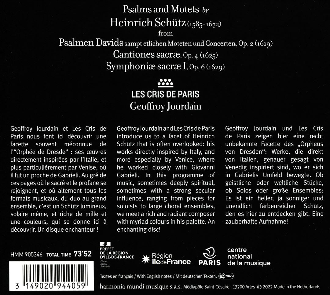 Schütz: David & Salomon; Psalmi; Canticum Canticorum cover art