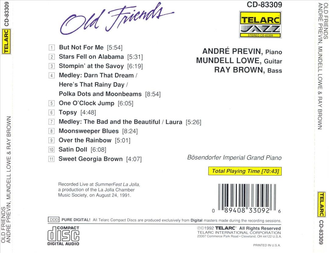 Old Friends [Live at SummerFest, La Jolla, CA/August 24, 1991] cover art