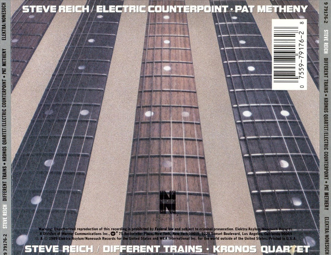 Steve Reich: Electric Counterpoint; Different Trains cover art