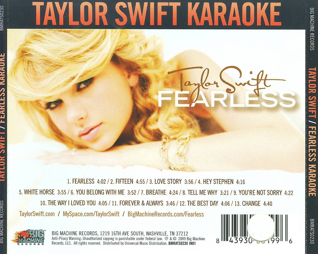 Fearless: Karaoke [CD+G/DVD] cover art