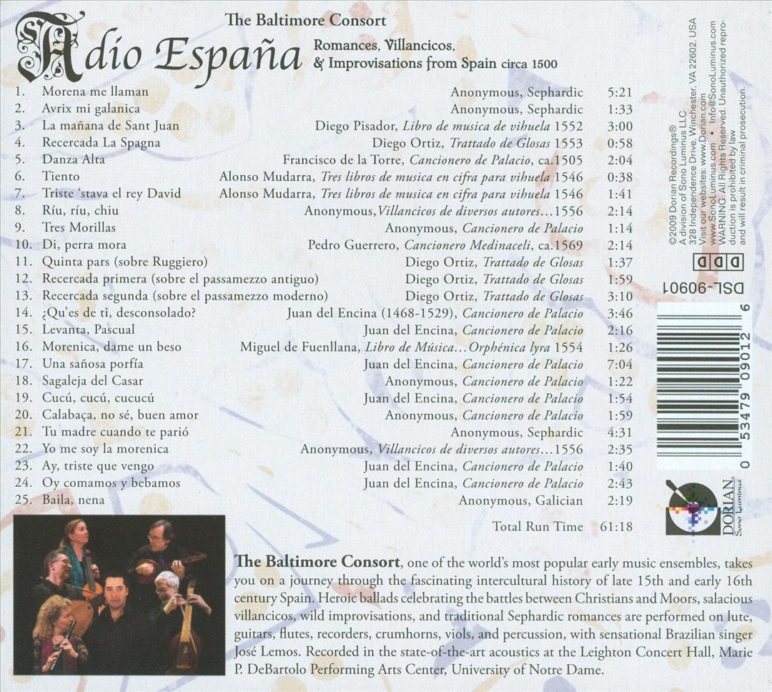 Adio España: Romances, Villancicos & Improvisations from Spain, Circa 1500 cover art