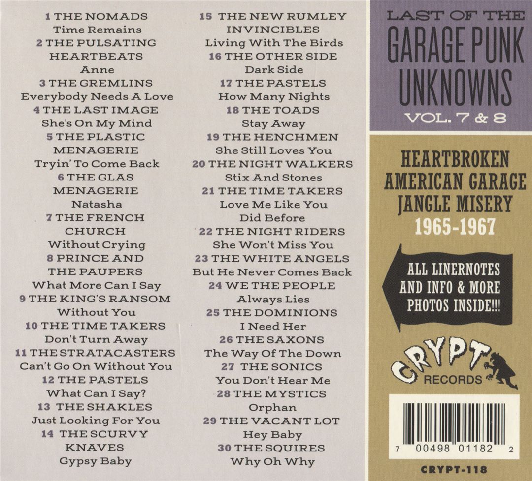 Last of the Garage Punk Unknowns, Vols. 7-8 cover art