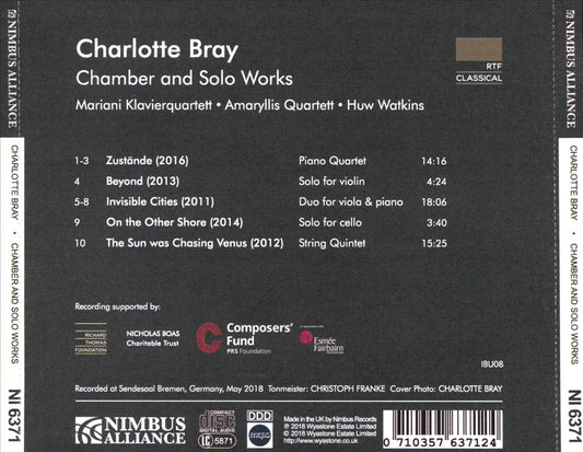 Charlotte Bray: Chamber and Solo Works cover art
