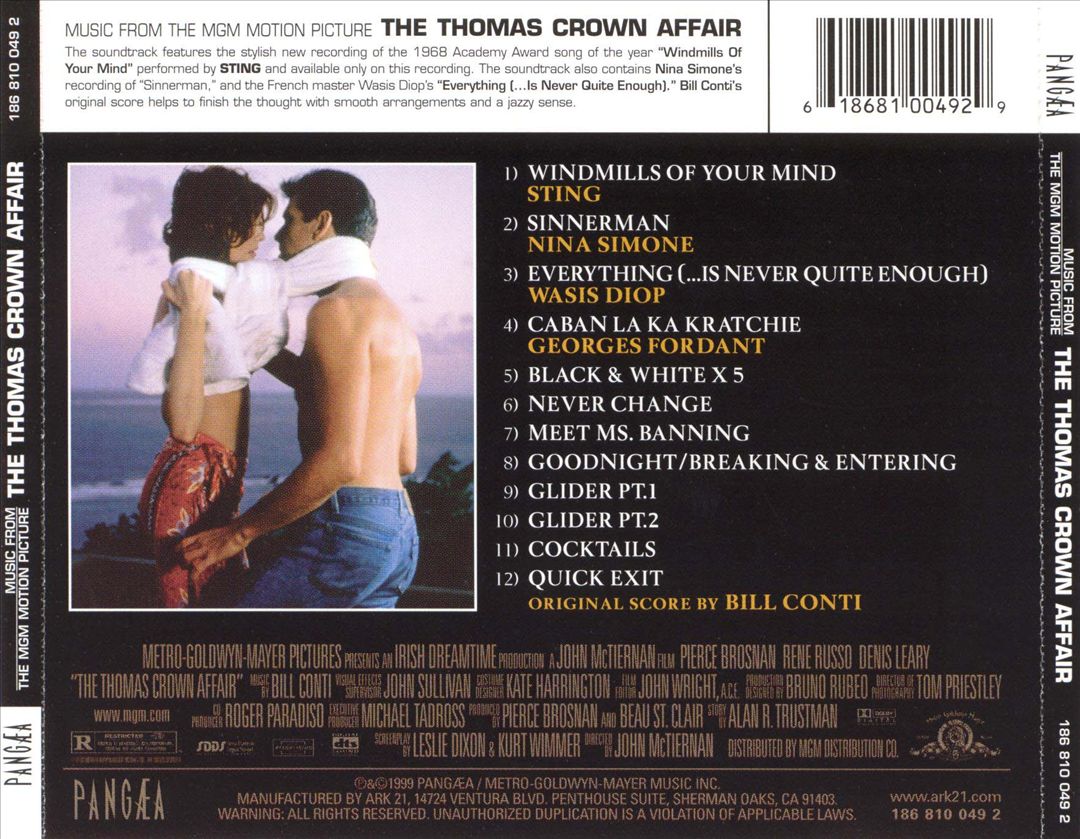 Thomas Crown Affair [1999] [Original Score] cover art