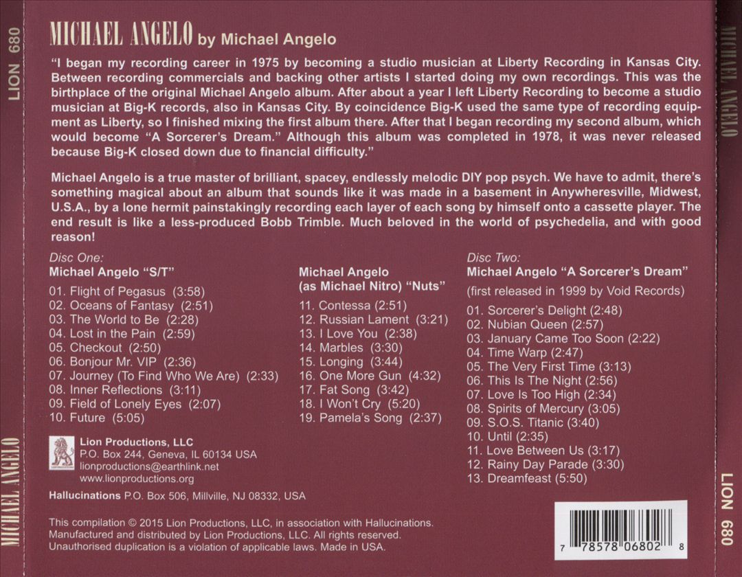 Michael Angelo (Sorcerer's Dream/Nuts) cover art