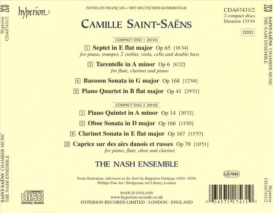 Saint-Saëns: Piano Quartet; Piano Quintet; Septet; etc. cover art