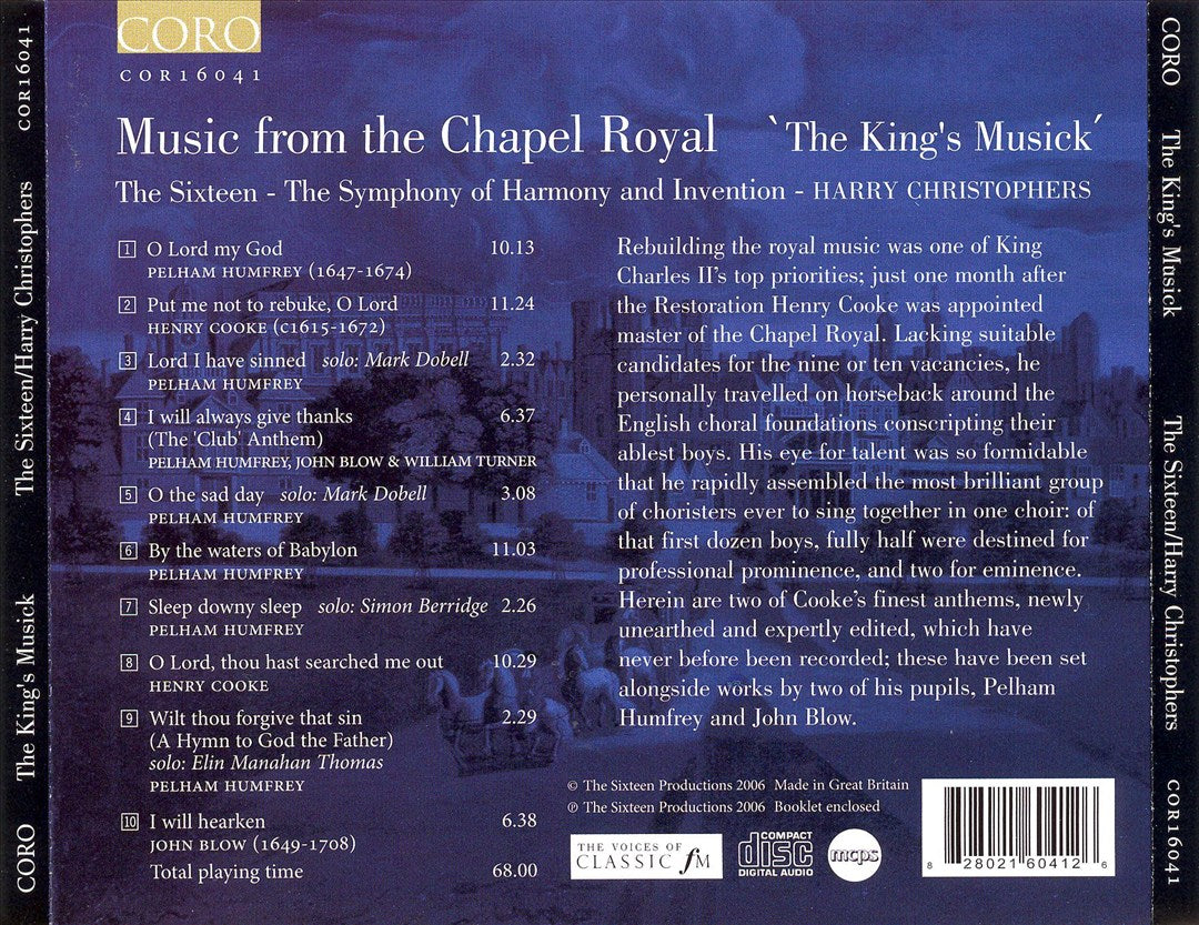 Music from the Chapel Royal 'The King's Musick' cover art