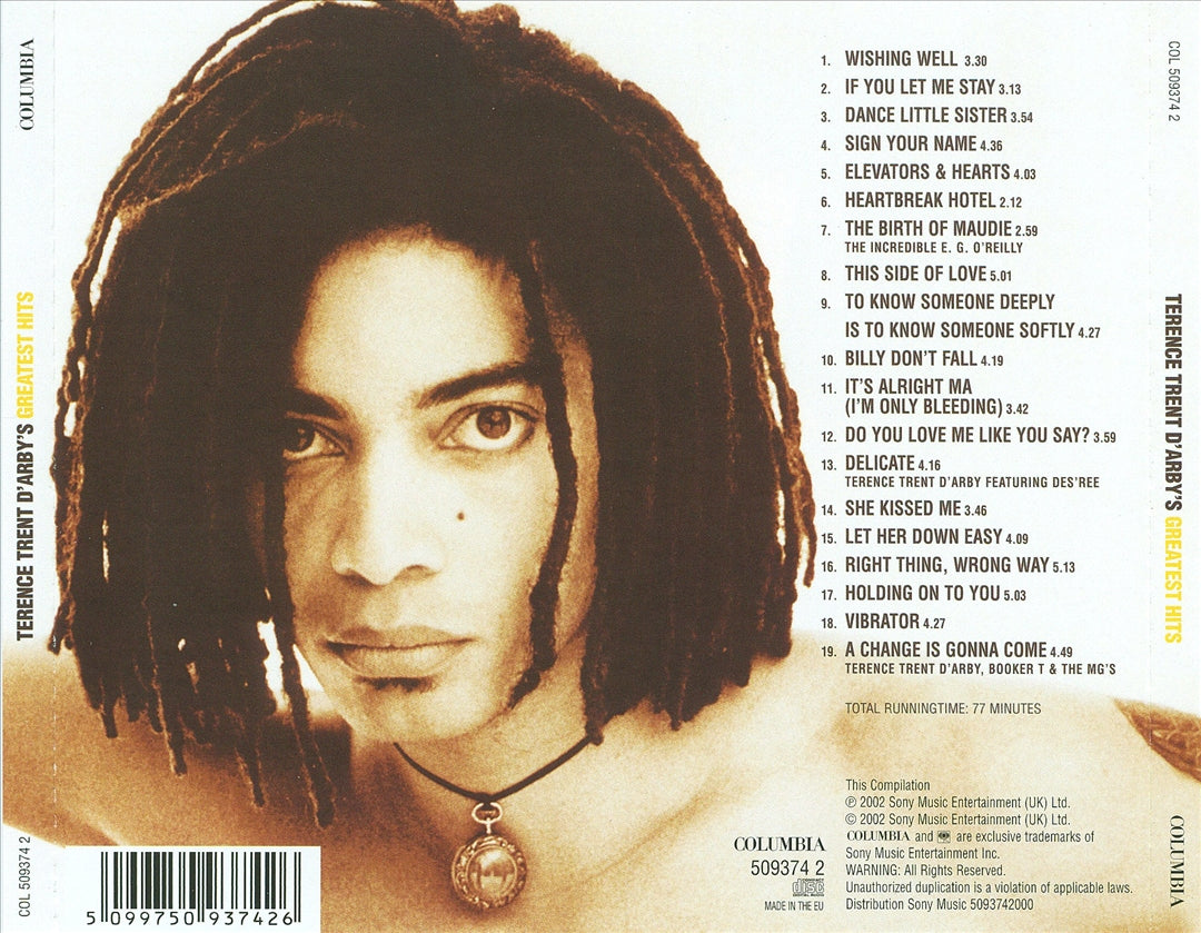 Terence Trent D'Arby's Greatest Hits cover art
