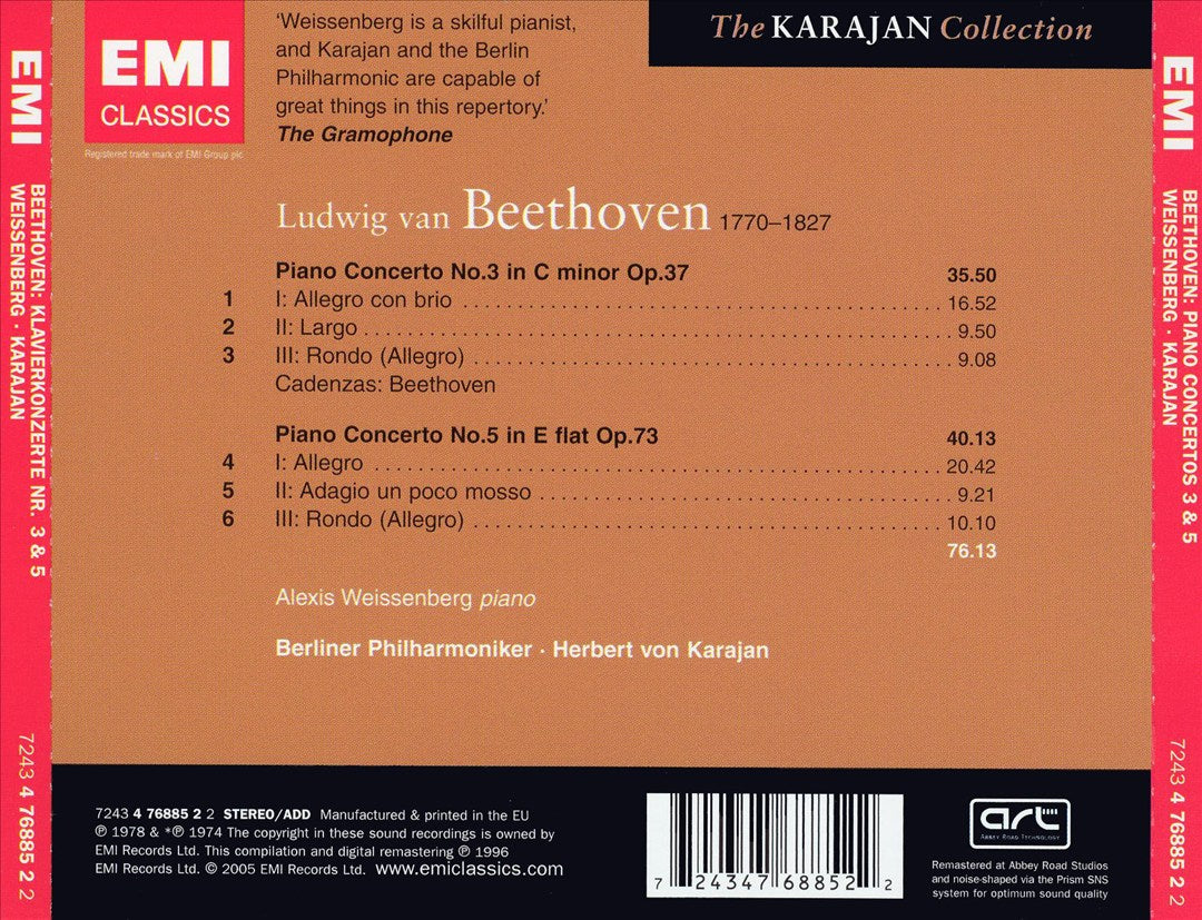 Beethoven: Piano Concertos Nos. 3 & 5 cover art