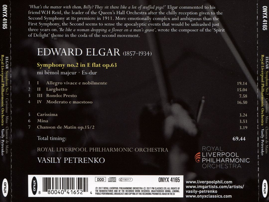 Elgar: Symphony No. 2 cover art