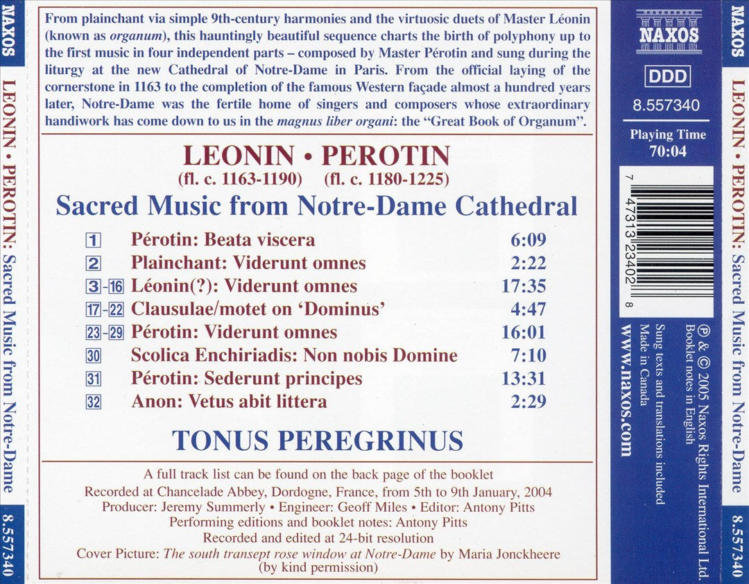 Leonin, Perotin: Sacred Music from Notre-Dame Cathedral cover art