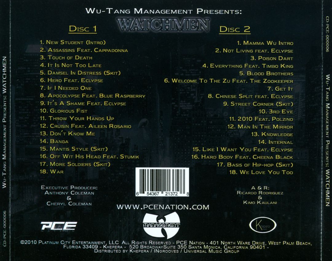 Wu-Tang Management Presents: Watchmen cover art