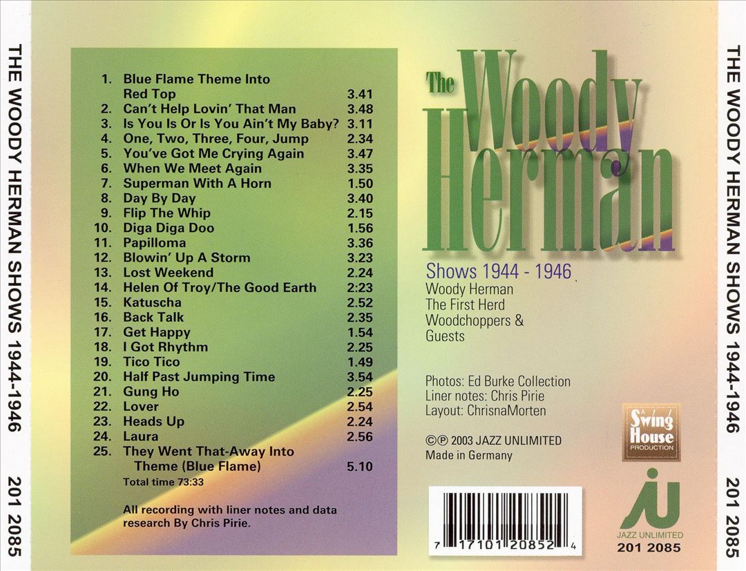 Woody Herman Shows 1944-1946 cover art