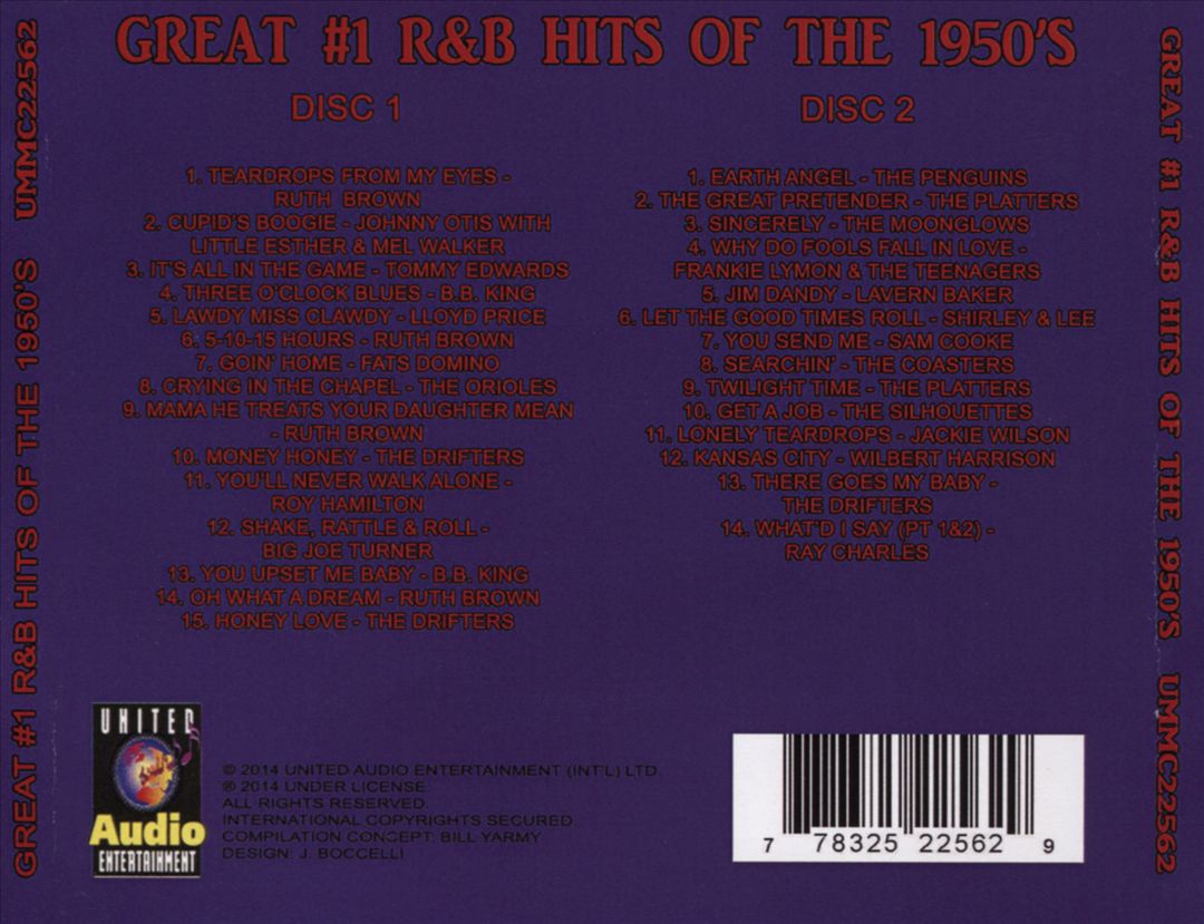 Great #1 R&B Hits of the 1950's cover art