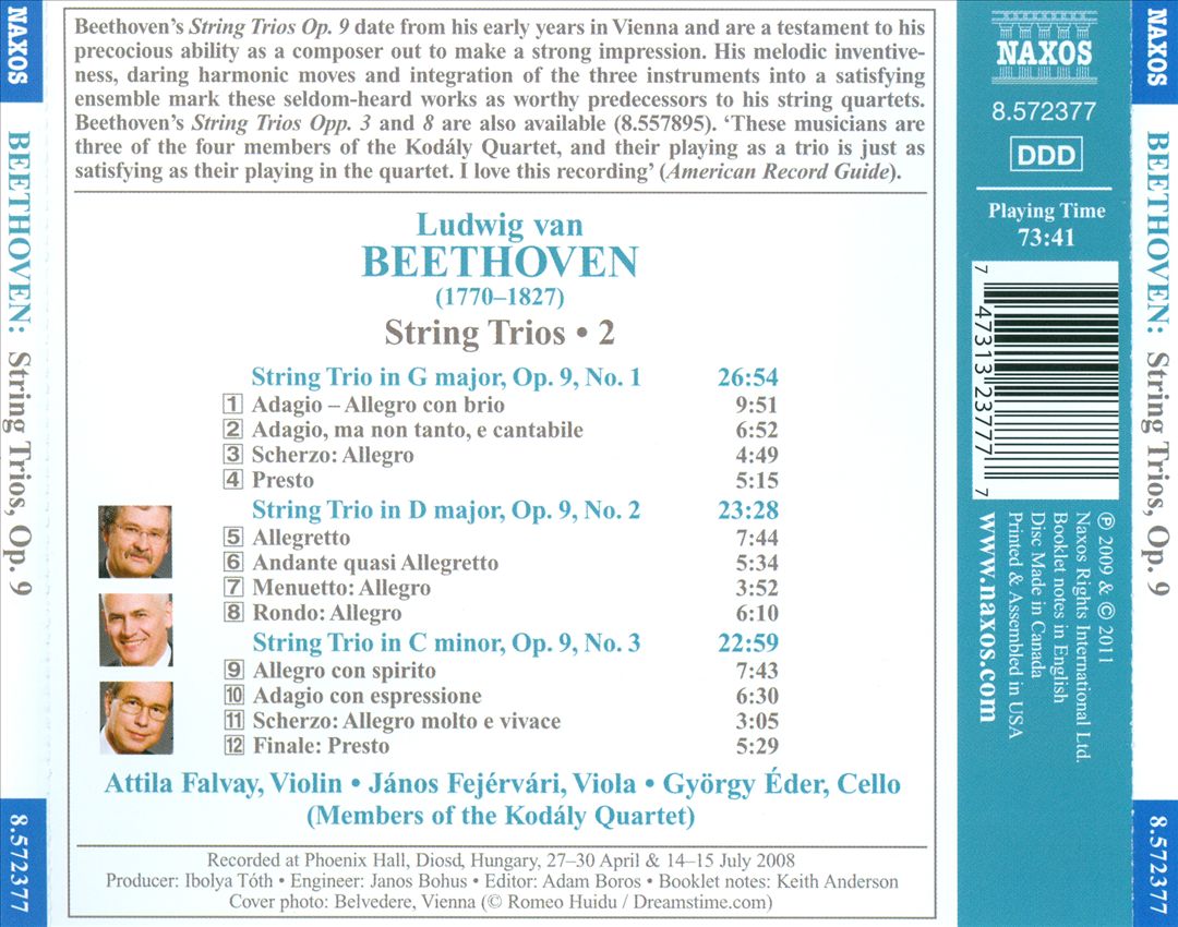 Beethoven: String Trios cover art