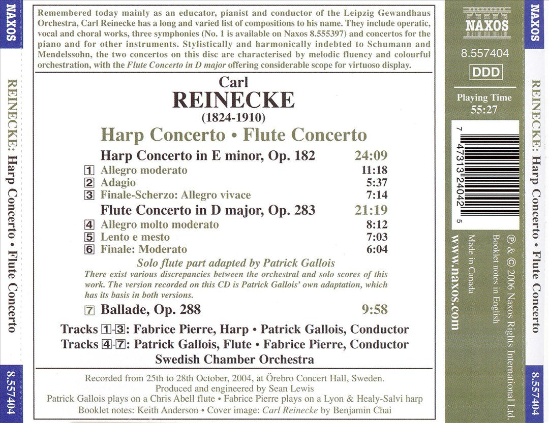 Reinecke: Harp Concerto; Flute Concerto cover art