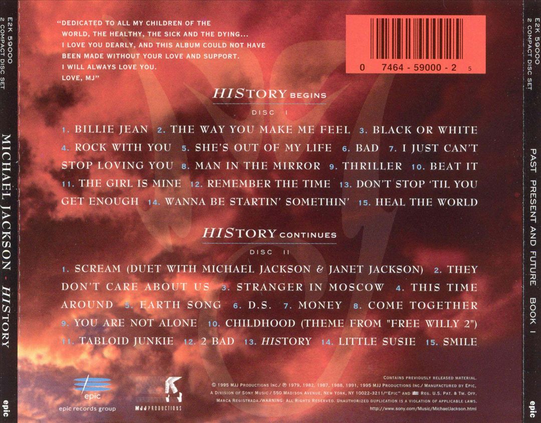 HIStory: Past, Present and Future, Book I cover art