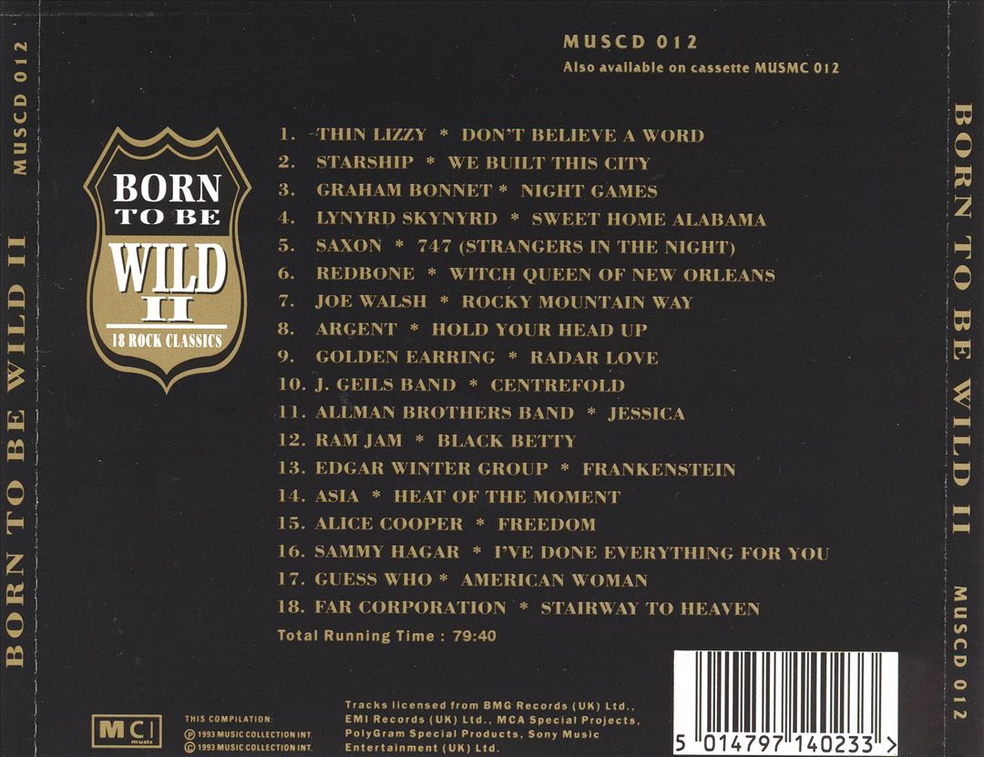 Born to Be Wild, Vol. 2 [MCI 1994] cover art