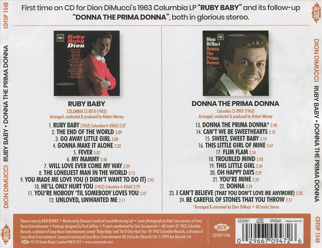 Ruby Baby/Donna the Prima Donna cover art