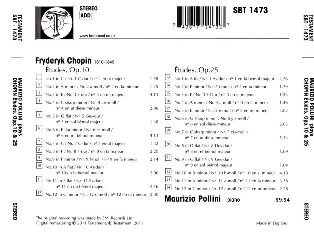 Chopin: Etudes Opp. 10 & 25 cover art