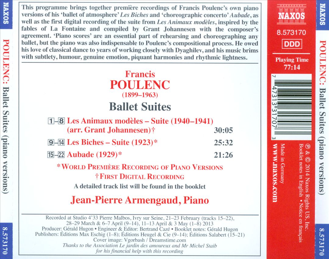 Poulenc: Ballet Suites cover art