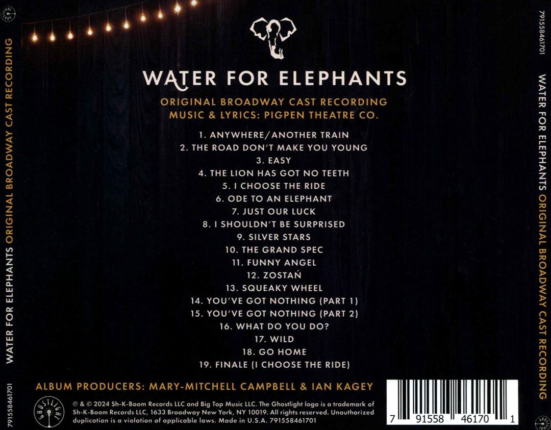 Water for Elephants [Original Broadway Cast Recording] cover art