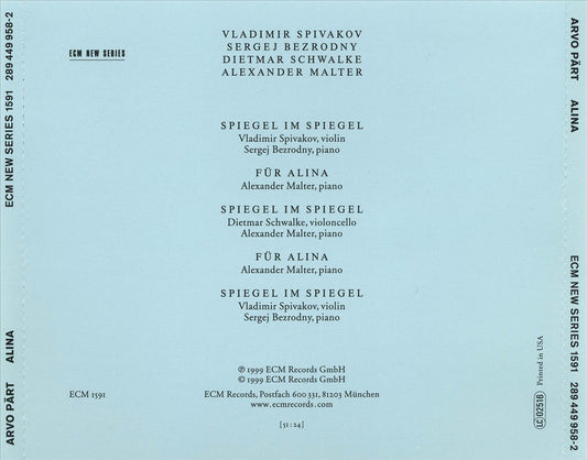 Arvo Pärt: Alina cover art