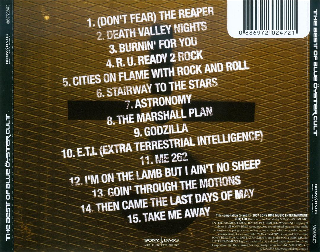 Best of Blue Oyster Cult [Sony Australia] cover art