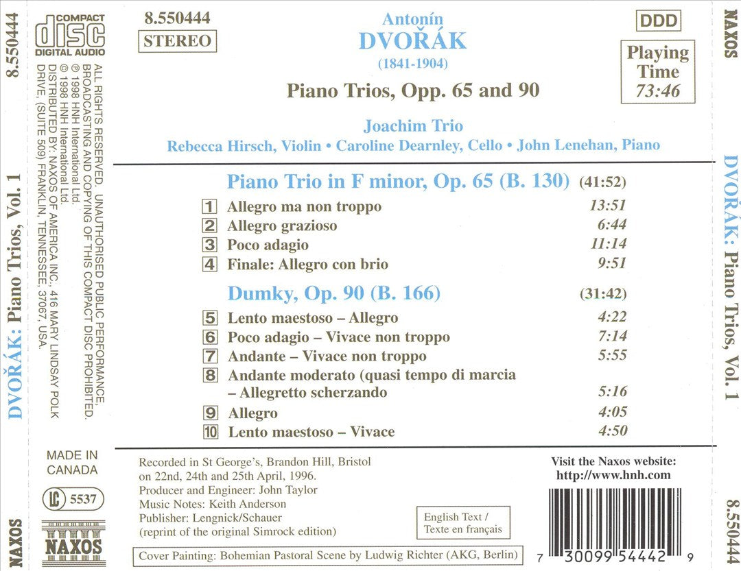 Dvorák: Piano Trios Op. 66 &90 cover art