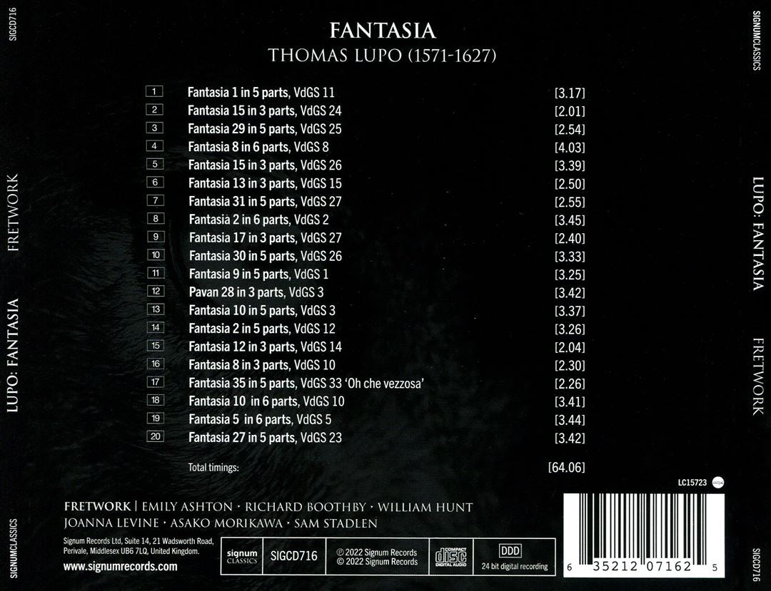 Thomas Lupo: Fantasia cover art