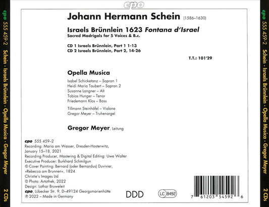 Johann Hermann Schein: Israels Brünnlein cover art