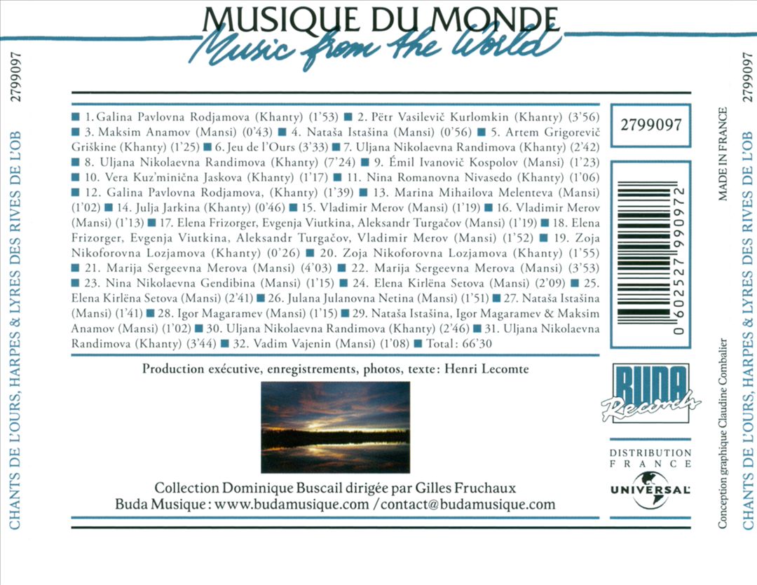 Chants De L'ours, Harpes & Lyres Des Rives De L'ob: Khanty-Mansi cover art