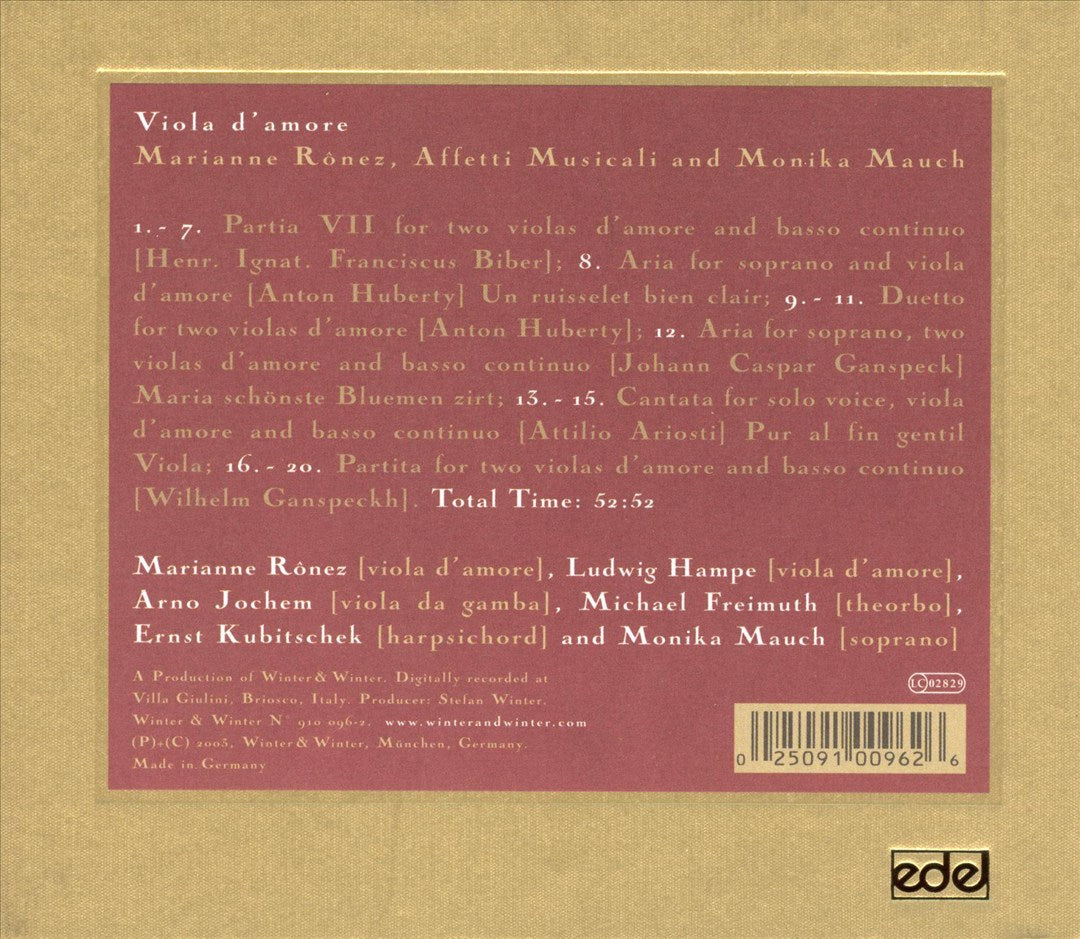 Viola d'amore cover art