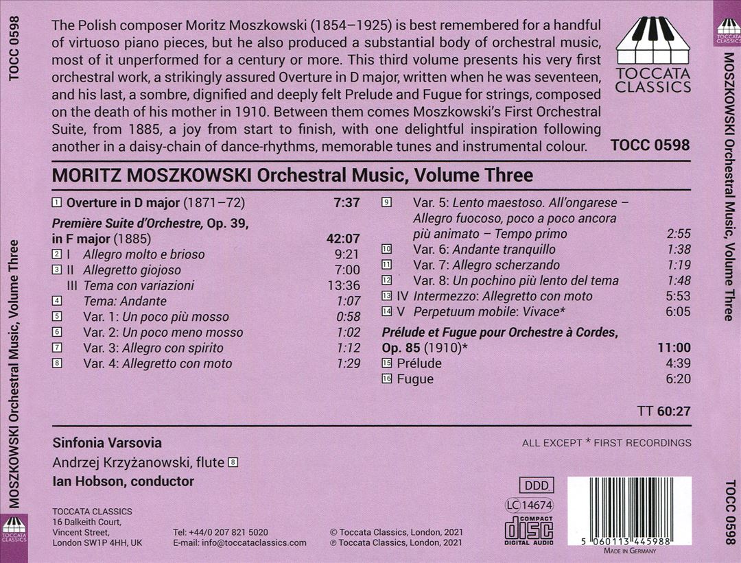 Moritz Moszkowski: Orchestral Music, Vol. 3 cover art