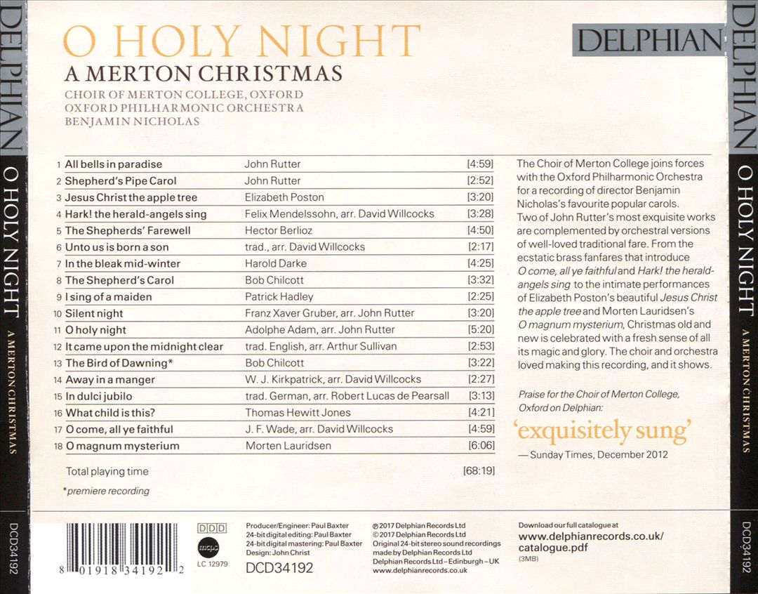 O Holy Night: A Merton Christmas cover art
