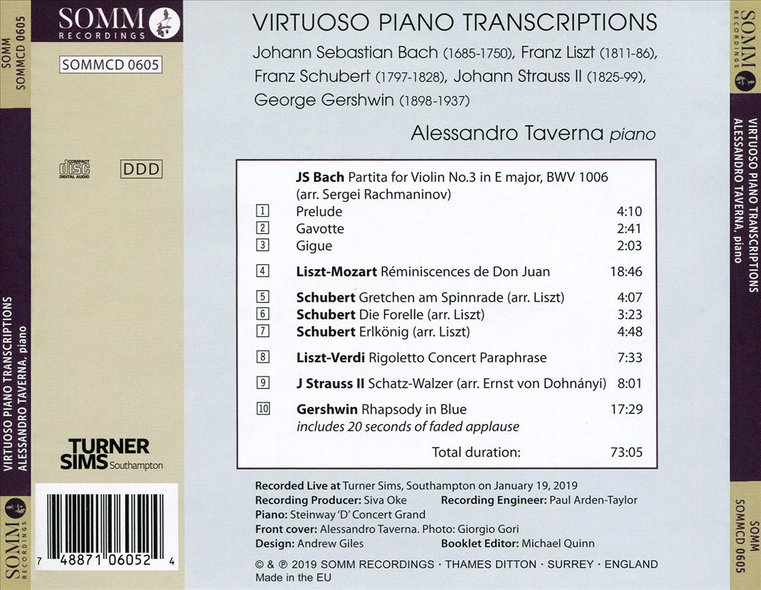 Virtuoso Piano Transcription cover art