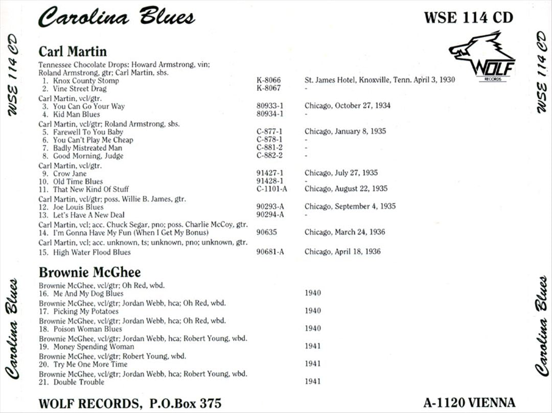 Carolina Blues cover art