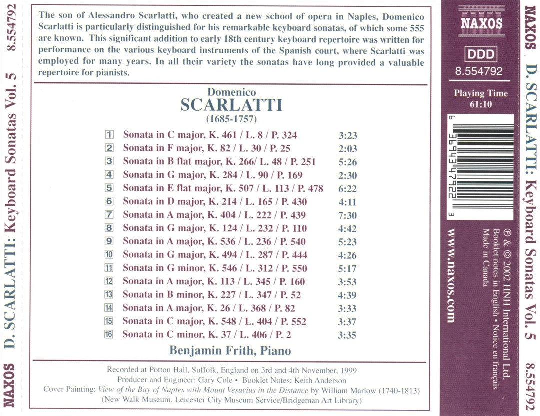 Scarlatti: Complete Keyboard Sonatas, Vol. 5 cover art