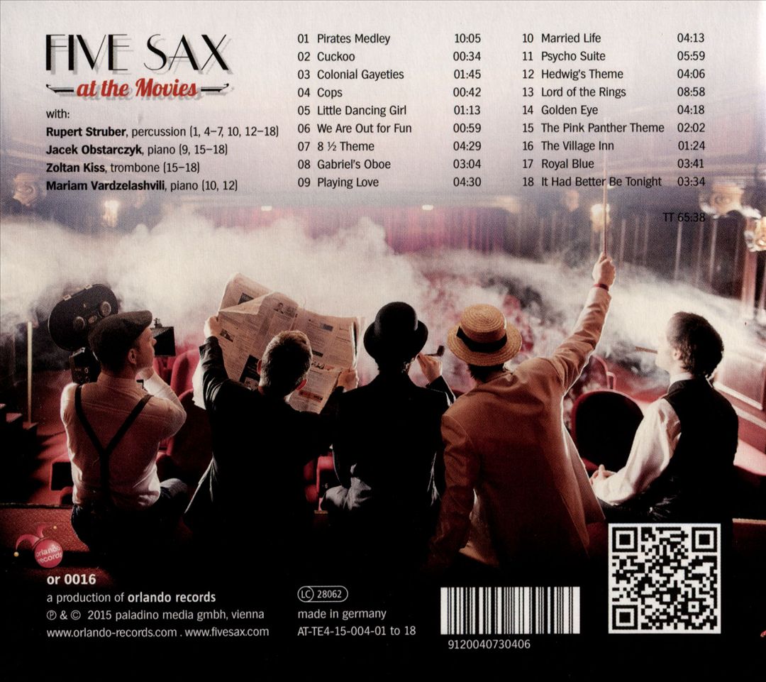 Five Sax at the Movies cover art