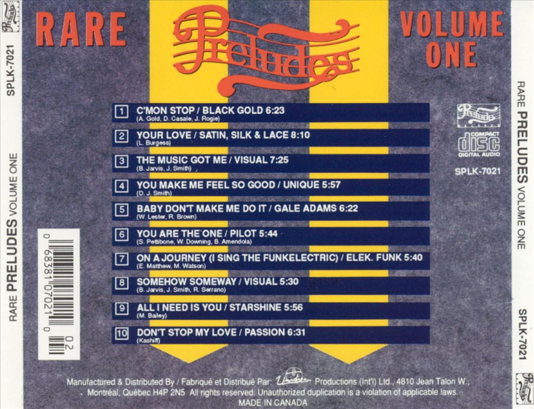 Rare Preludes, Vol. 1 cover art