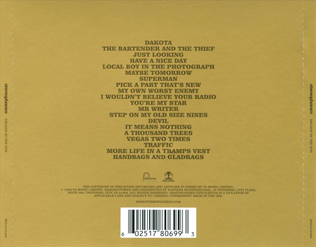 Decade in the Sun: Best of Stereophonics cover art