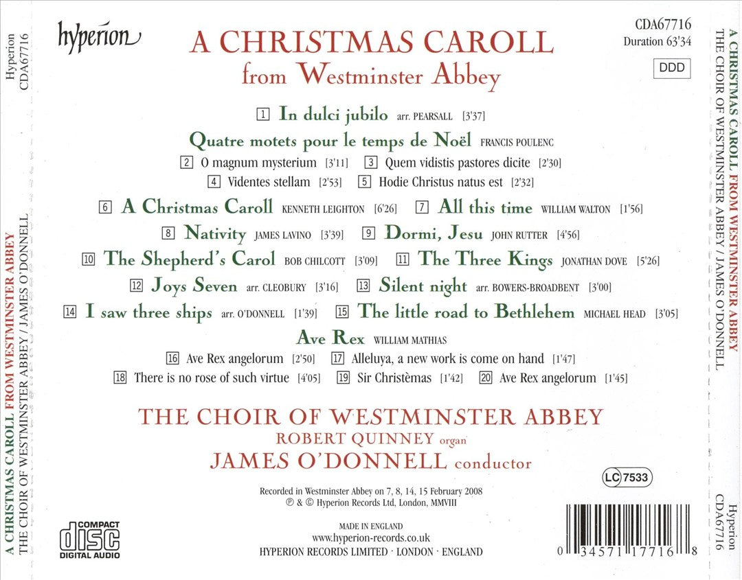Christmas Caroll from Westminster Abbey cover art