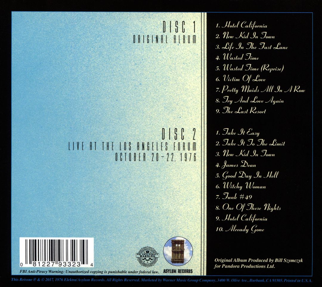 Hotel California [40th Anniversary Expanded Edition] [2 CD] cover art