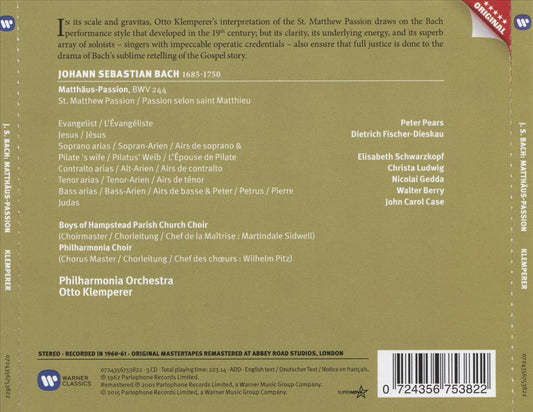 Bach: St. Matthew Passion cover art