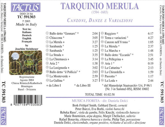 Tarquinio Merula: Canzoni, Danze e Variazioni cover art