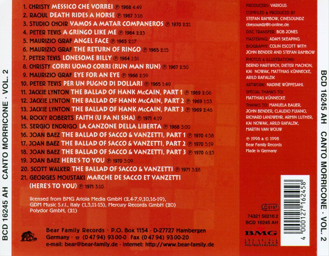 Ennio Morricone Songbook, Vol. 2: Western Songs & Ballads cover art