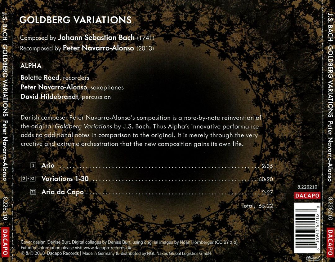 J.S. Bach: Goldberg Variations Recomposed by Peter Navarro-Alonso cover art