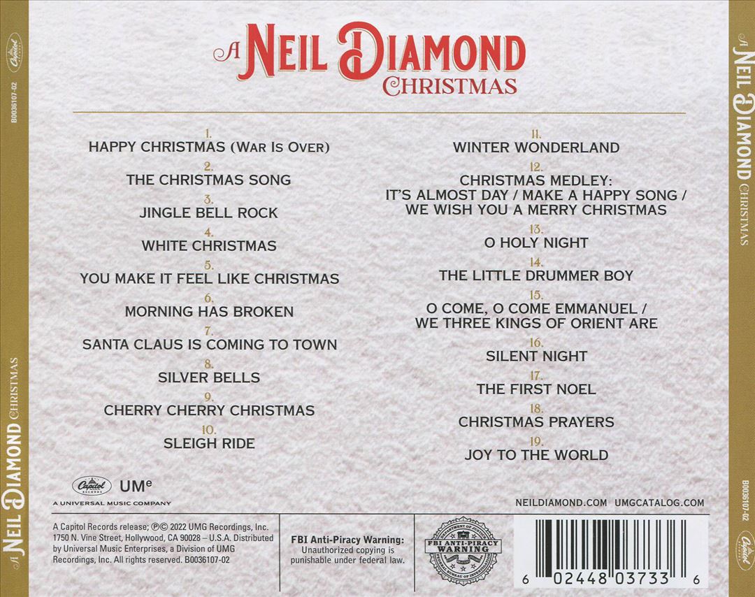 Neil Diamond Christmas cover art