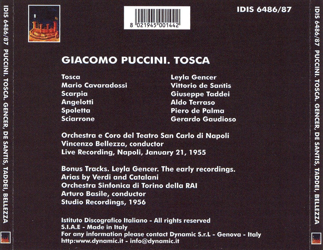 Puccini: Tosca cover art